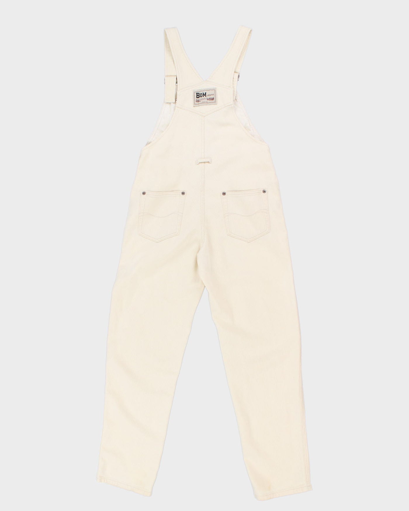 Vintage 90s Bom Cream Dungarees - M