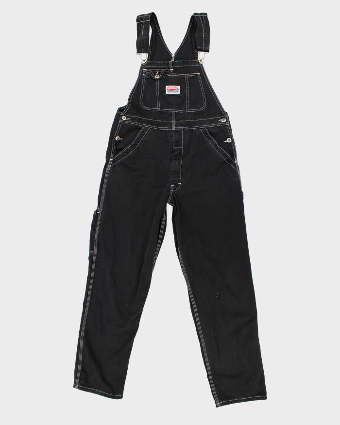 Vintage 90s Ikeda Black Long Dungarees - W34 L31