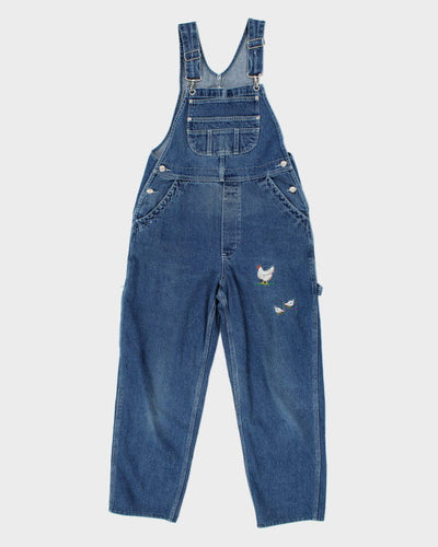 Vintage 90s/00s PSC Denim Embroidered Denim Dungarees - W31 L27