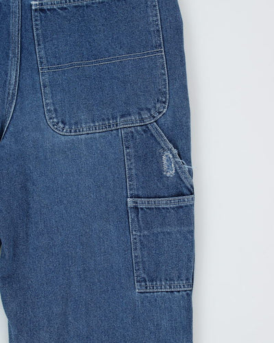 Vintage 90s/00s PSC Denim Embroidered Denim Dungarees - W31 L27
