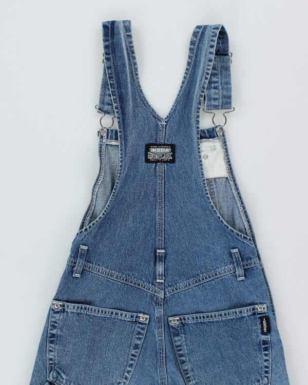 Vintage 90s Ikeda Denim Flared Dungarees - W27 L30