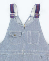 Vintage 80's Pin Stripe Wide Leg Pin Striped Dungarees - W36 L28