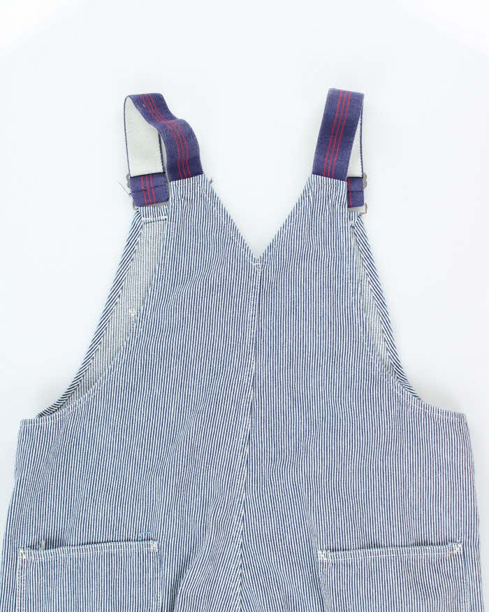 Vintage 80's Pin Stripe Wide Leg Pin Striped Dungarees - W36 L28