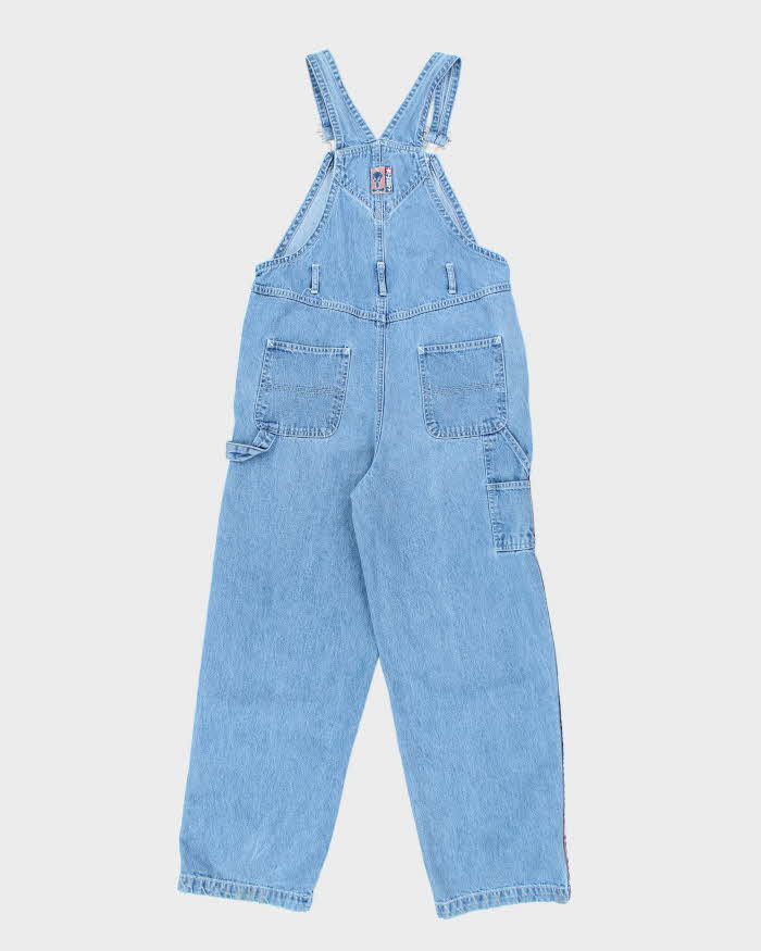 Vintage 90's Looney Tunes Embroidered Light Wash Denim Dungarees - W30 L24
