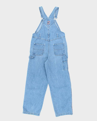 Vintage 90's Looney Tunes Embroidered Light Wash Denim Dungarees - W30 L24