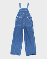 Vintage Women's Y2K Tommy Hilfiger Wide Leg Dark Wash Denim Dungarees - W32 L27