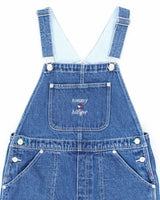 Vintage Women's Y2K Tommy Hilfiger Wide Leg Dark Wash Denim Dungarees - W32 L27