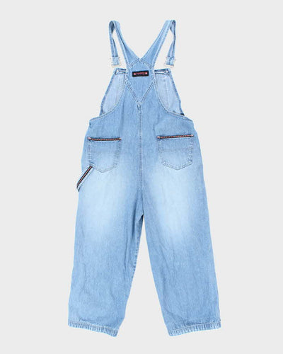 Vintage Women's Looney Tunes Tweety Bird Embroidered Light Wash Dungarees - W32 L23