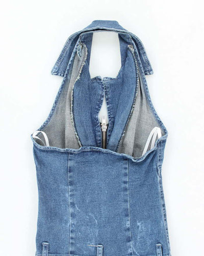 Vintage Sans Souci Denim Jumpsuit - XS