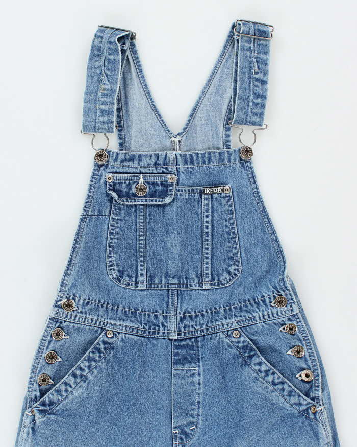 Vintage 90's Ikeda Heavyweight Medium Wash Long Dungarees - W28 L29