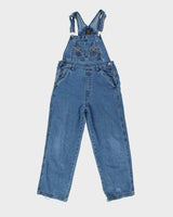 Women's Route 66 Long Cotton Denim Dungarees - M