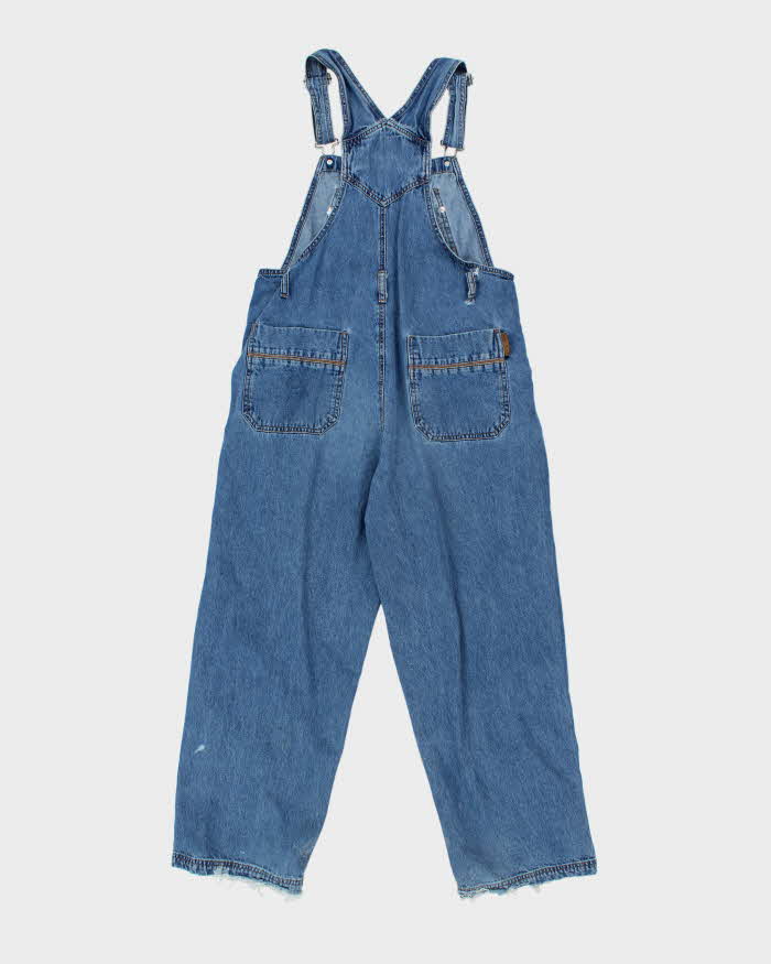 Women's Route 66 Long Cotton Denim Dungarees - M