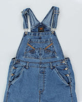 Women's Route 66 Long Cotton Denim Dungarees - M
