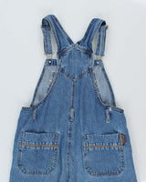 Women's Route 66 Long Cotton Denim Dungarees - M