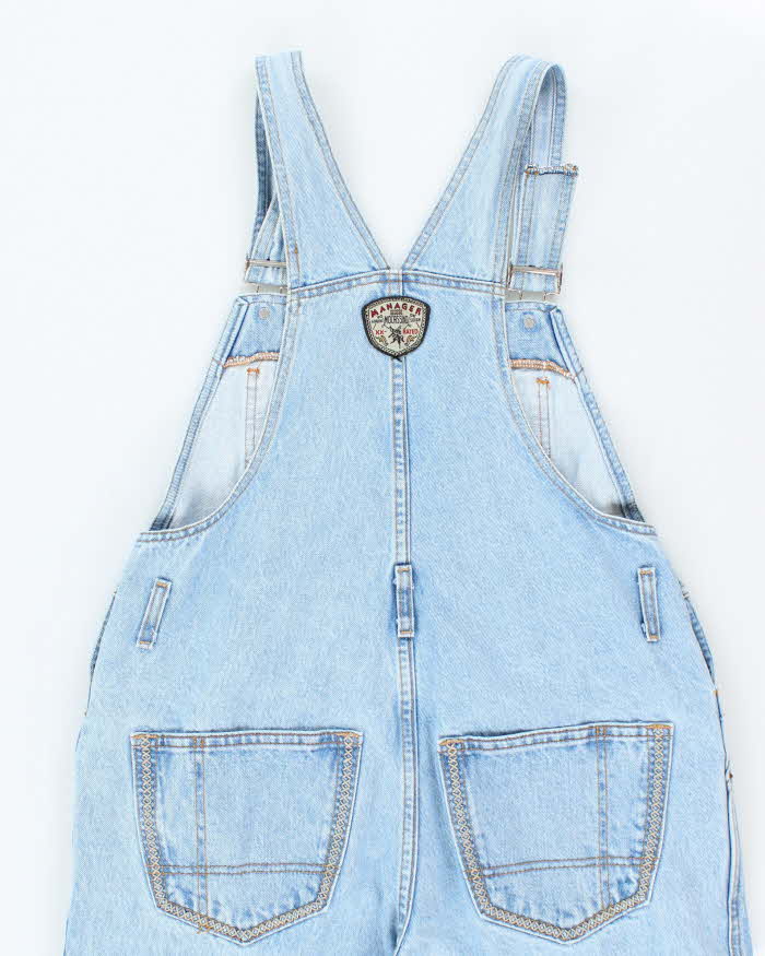 Vintage 90s Light Wash Denim Dungarees - W33 L31