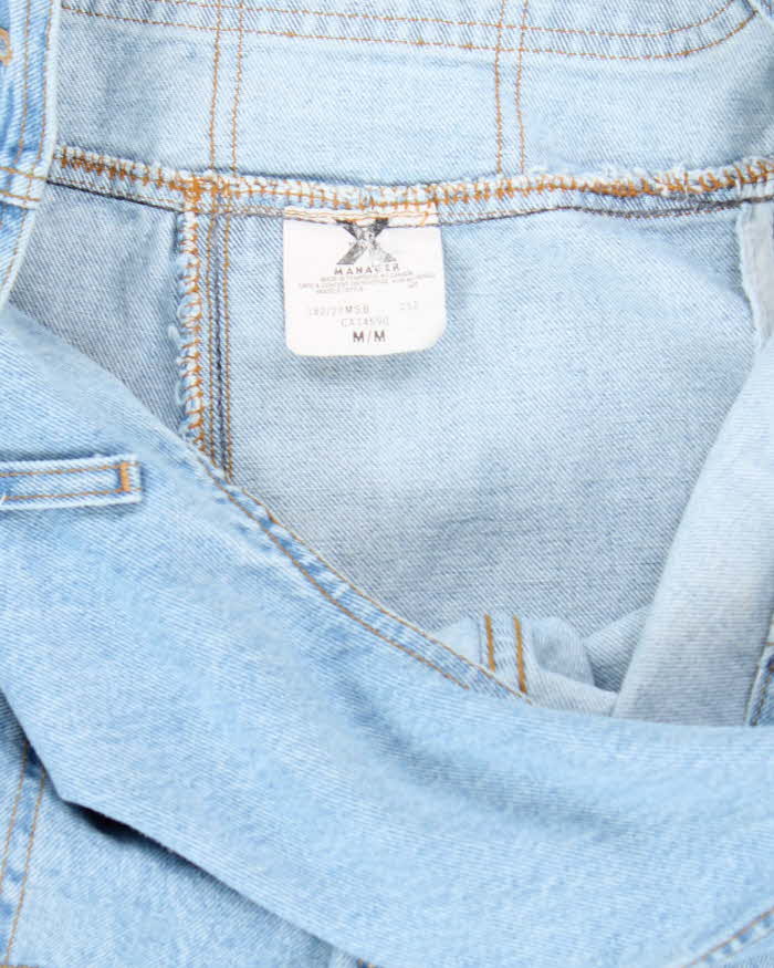 Vintage 90s Light Wash Denim Dungarees - W33 L31
