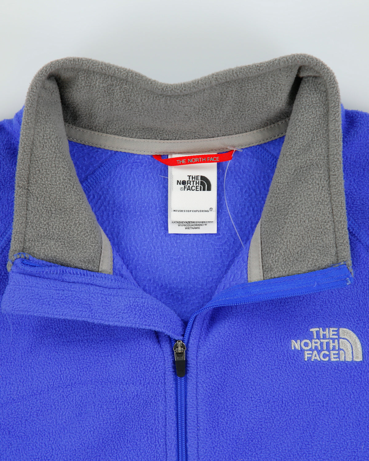 Vintage Y2K 00s The North Face Women's Two Tone Thumb Loop Full-Zip Fleece - L