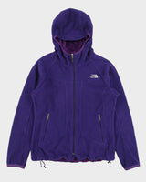 Vintage The North Face Women's Fuzzy Lined Full-Zip Hooded Fleece Jacket - M