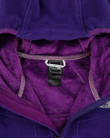 Vintage The North Face Women's Fuzzy Lined Full-Zip Hooded Fleece Jacket - M