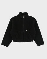 Nike Sportswear Women's Cropped Swoosh Sherpa Fleece Jacket - S
