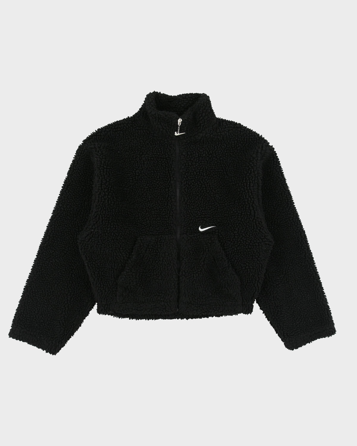 Nike Sportswear Women's Cropped Swoosh Sherpa Fleece Jacket - S