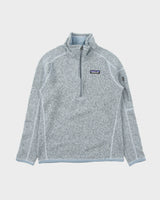 Patagonia Women's Marl Misty Blue Better Sweater Quarter-Zip Fleece - S