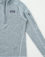 Patagonia Women's Marl Misty Blue Better Sweater Quarter-Zip Fleece - S