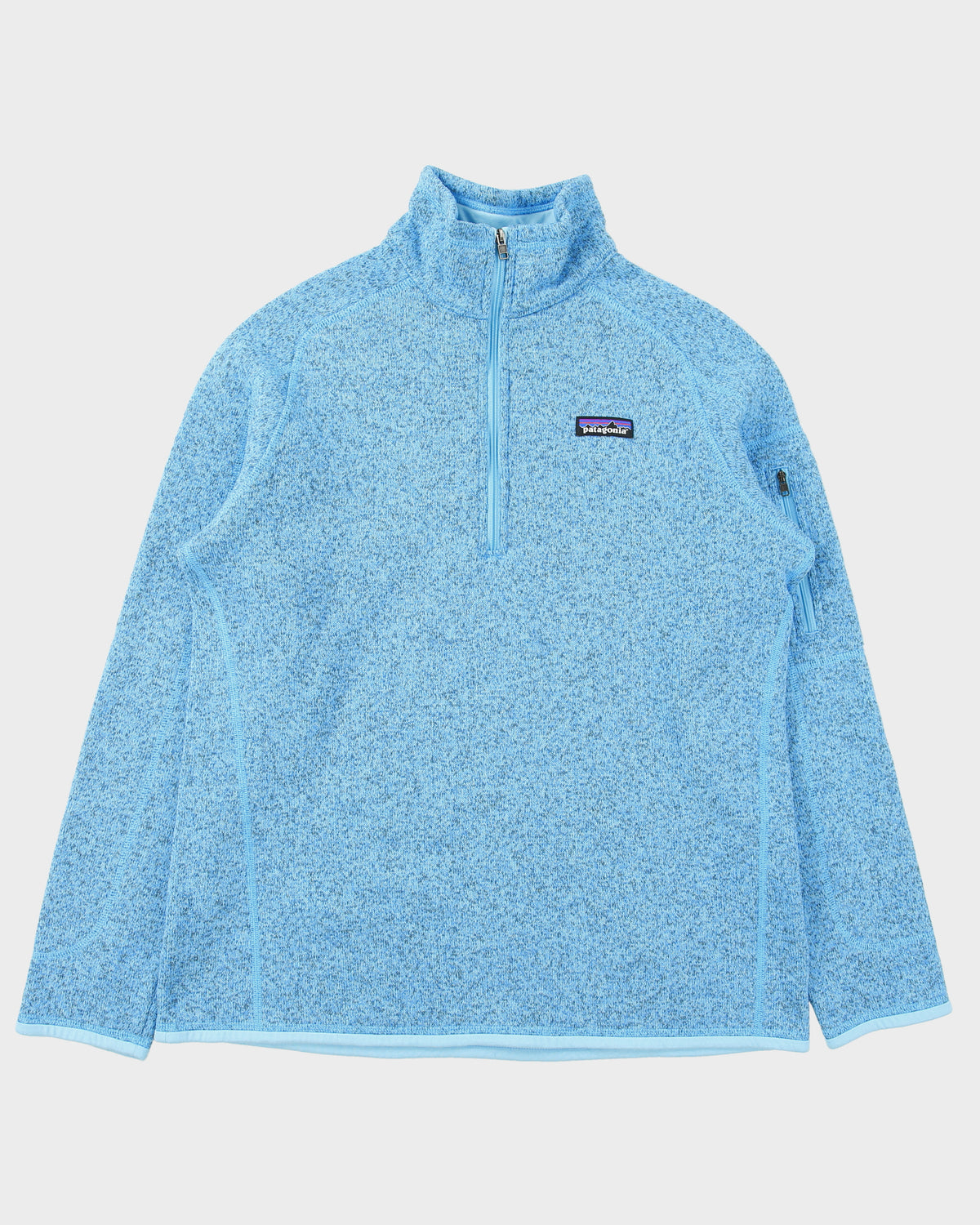 Patagonia Women's Marl Blue Better Sweater Quarter-Zip Fleece - XL