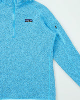 Patagonia Women's Marl Blue Better Sweater Quarter-Zip Fleece - XL