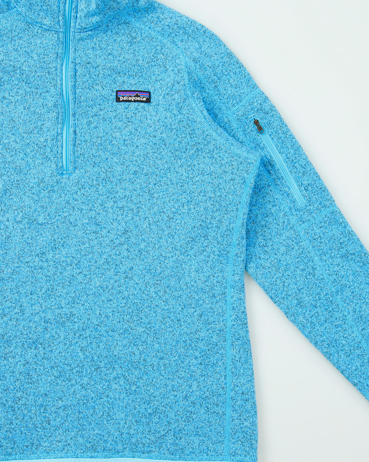Patagonia Women's Marl Blue Better Sweater Quarter-Zip Fleece - XL