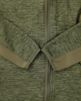 Vintage The North Face Women's Khaki Soft Shell Asymmetric Zip-Up Fleece Hoodie - M
