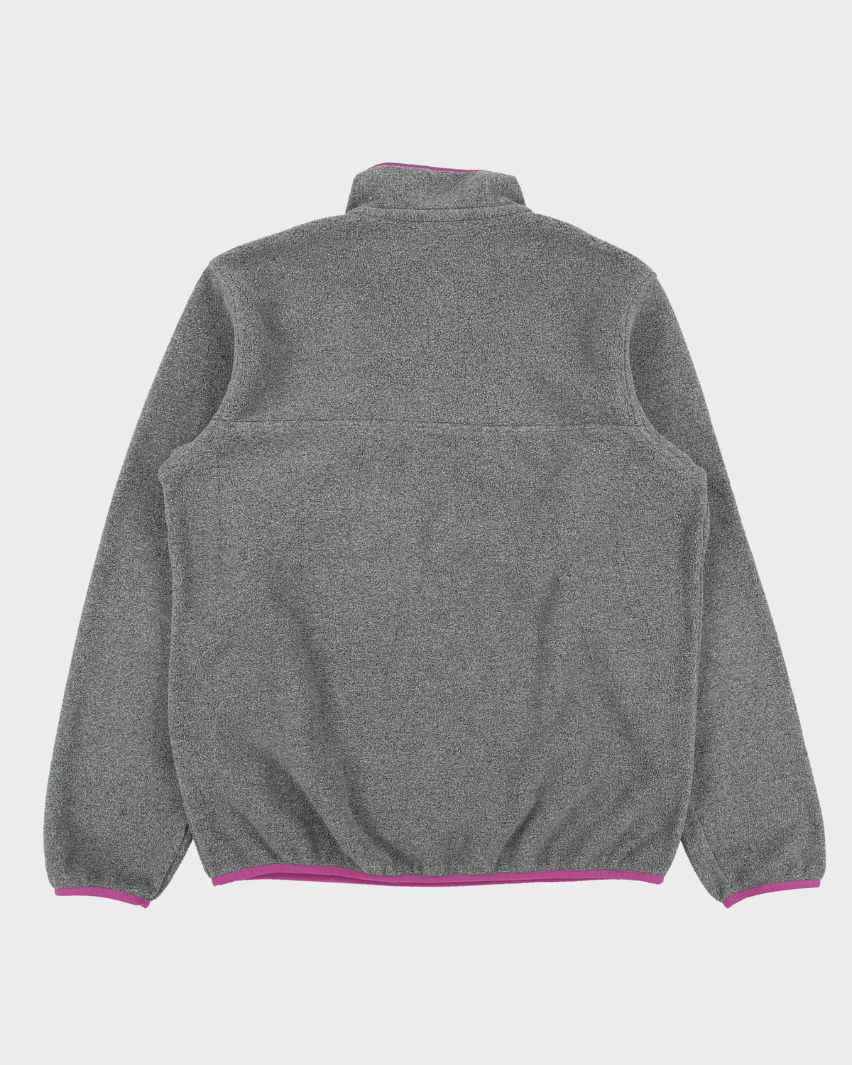 Patagonia Women's Grey/Hot Pink Synchilla Snap-T Pullover Fleece - M