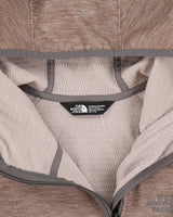 Vintage The North Face Women's Quail Grey Arcata Asymmetric Full-ZIp Fleece Hoodie - XL