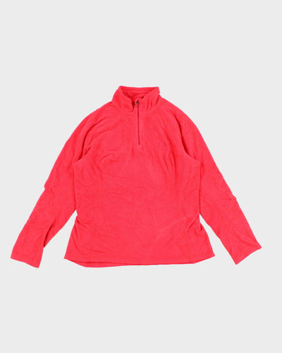 The North Face Pink Quarter Zip Fleece - M