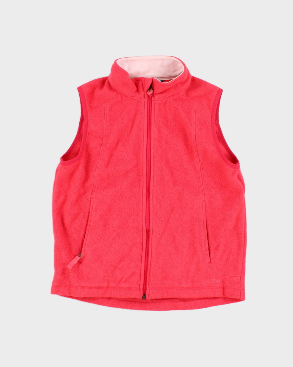 L.L. Bean Pink Fleece Vest - M