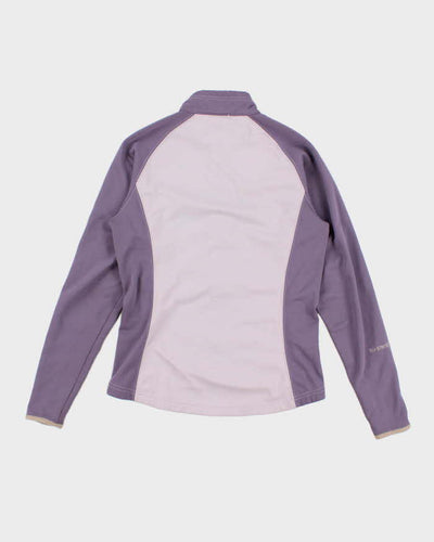 Womens Purple The North Face Zip Up Fleece -  S