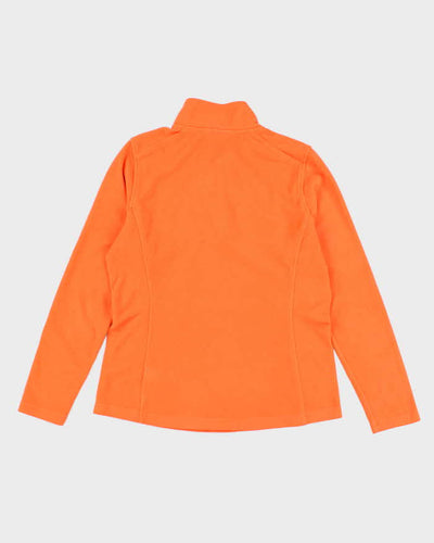 Womens Neon Orange The North Face Quarter Zip Fleece - L