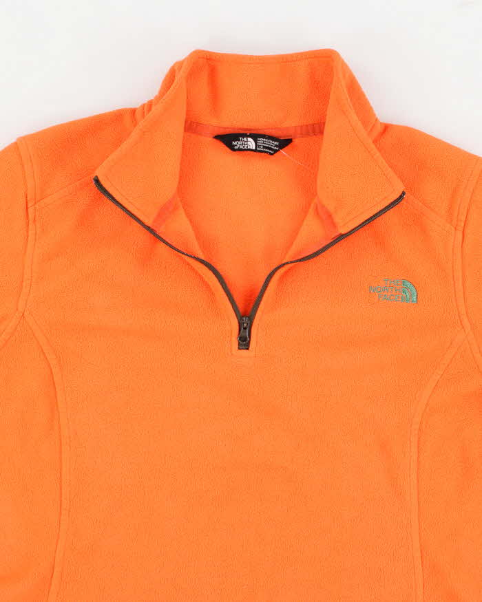 Womens Neon Orange The North Face Quarter Zip Fleece - L