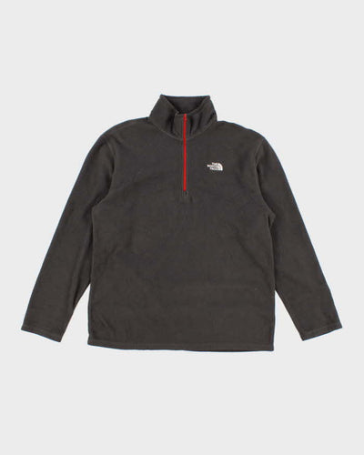 Mens Grey The North Face Quarter Zip Fleece - L