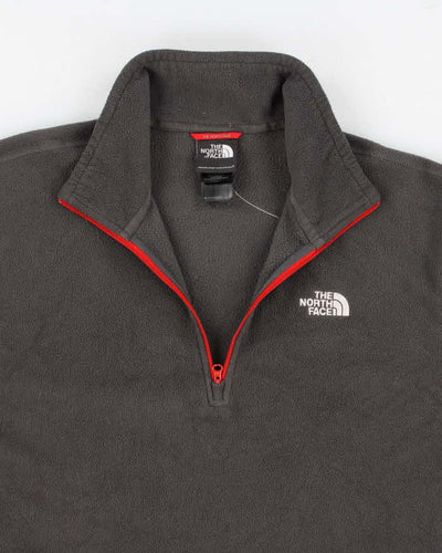 Mens Grey The North Face Quarter Zip Fleece - L