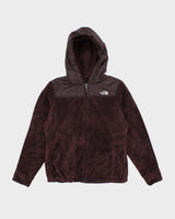 The North Face Purple Hooded Fleece - M