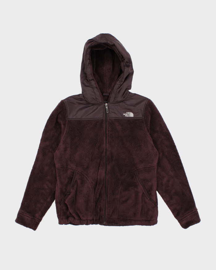 The North Face Purple Hooded Fleece - M