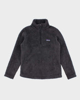 Womens Grey Patagonia Quarter Zip Fleece - XS