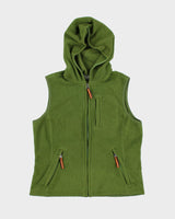 Eddie Bauer Green Sleeveless Hooded Fleece - M