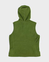 Eddie Bauer Green Sleeveless Hooded Fleece - M