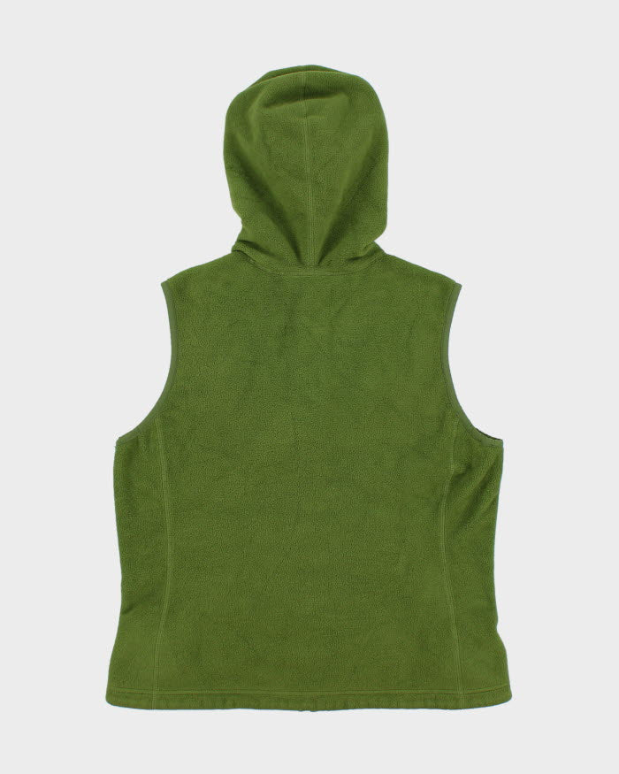 Eddie Bauer Green Sleeveless Hooded Fleece - M