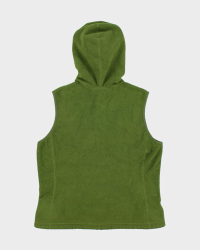 Eddie Bauer Green Sleeveless Hooded Fleece - M