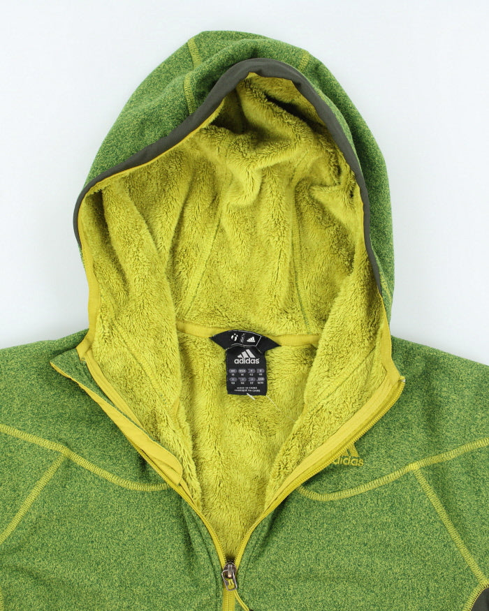 Adidas Green Hooded Lined Fleece - M