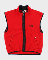 The North Face Red Sleeveless Fleece - M