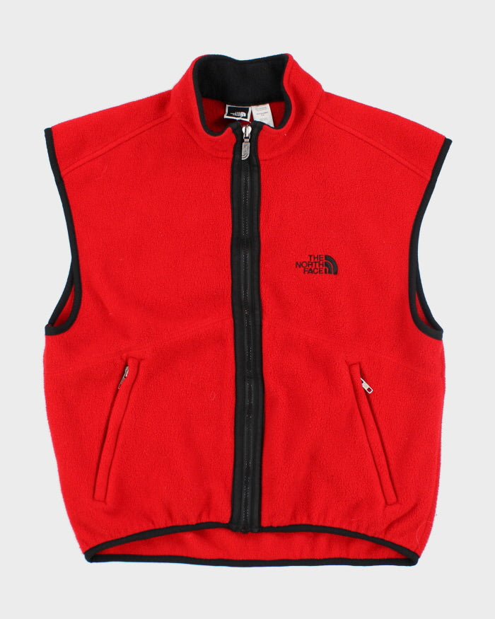 The North Face Red Sleeveless Fleece - M